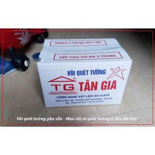 Vôi quét tường pha sẵn 10kg/1 thùng chỉ cần khuấy đều quét