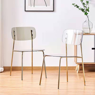 Ghế tựa lưng Acrylic trong suốt cao cấp cho quán cà phê, gia đình, phòng họp - Bắc Âu