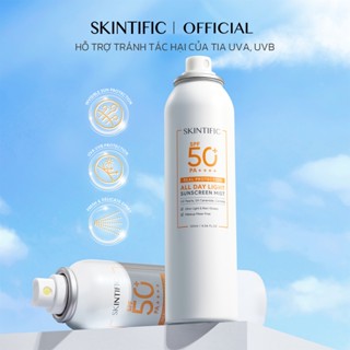 Xịt chống nắng  centella SPF50 PA++++ chống tia cực tím cho mặt và cơ thể giúp SKINTIFIC 120ml