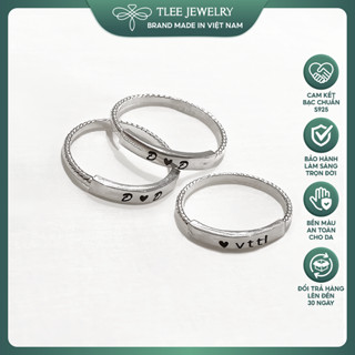 Nhẫn bạc TLEE nhẫn khắc chữ theo yêu cầu TLEE JEWELRY A0296