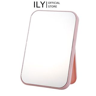 Gương để bàn tiện dụng gấp gọn mini gương trang điểm cầm tay đứng gương ILY