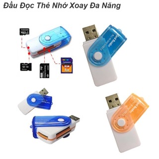 Đầu đọc 4 loại thẻ đa năng đầu đọc thẻ nhớ đa năng xoay 4 trong 1. đầu đọc thẻ 4 loai the khac nhau