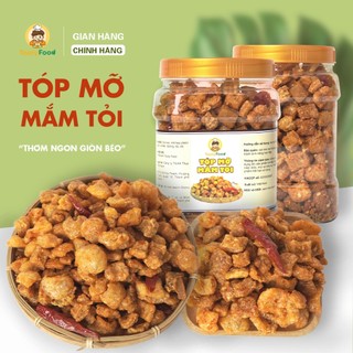 Tóp mỡ mắm tỏi da giòn tasty food - hũ 450g