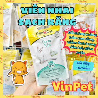 VIÊN GIMCAT DENTA-TABS HỖ TRỢ MẢNG BÁM RĂNG CHO MÈO 40G