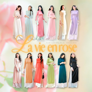 Sumire Store Áo dài Truyền thống trơn La vie en Rose - Nhiều màu