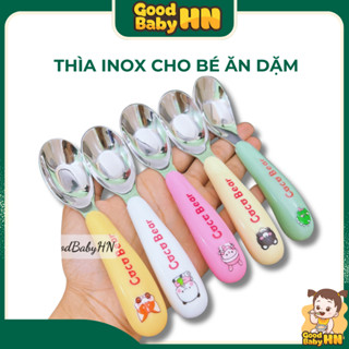 Thìa ăn dặm Cocobear,Thìa Babyboo,Thìa Misan bằng inox cho bé - D15