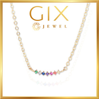 Lắc tay bạc thời trang mạ vàng cầu vồng Gix Jewel LT08
