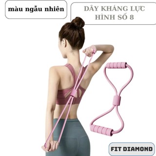 Dây Kéo Tập Gym, Dây Đàn Hồi Tập Tay Vai Dây Kháng Lực Tập Gym Hình Số 8 Dành Cho Nam Nữ