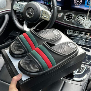 Dép lê nam gucci cao su vạch xanh đỏ đế gân chống trơn kiểu dáng hottrend 2024
