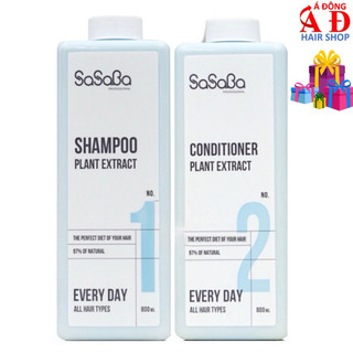 BỘ DẦU GỘI XẢ SASABA EVERY DAY NEW PHỤC HỒI SIÊU MƯỢT 800ML