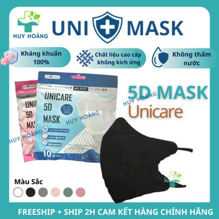   Combo 100 Cái  Khẩu trang 5D Uni Mask 3 lớp kháng khuẩn khẩu trang Unicare chống nắng chính hãng 