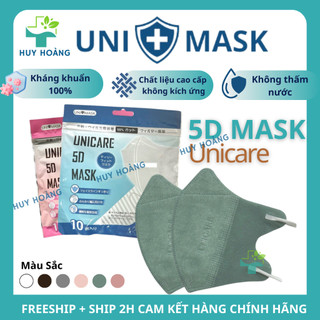  Khẩu trang 5D Unicare 3 lớp kháng khuẩn khẩu trang Uni Mask 5D chống nắng và tia uv cho người lớn 