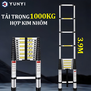 Yunyi thang nhôm 3.9m thang xếp nhôm tải trọng 1000kg thang nhôm rút gọn gia đình đa năng bh 3 năm