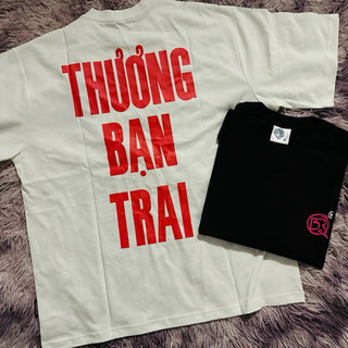 Áo Thun nam nữ unisex Thương Bạn Trai chất cotton hình in full tag hai màu