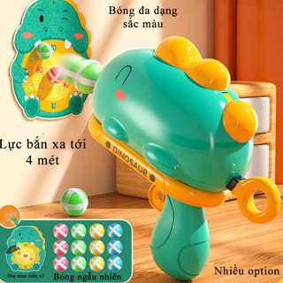 [Tặng bóng + bia] Súng đồ chơi bắn bóng dính khủng long, đồ chơi ném bóng dính kèm bảng mục tiêu cho bé vui chơi 89011