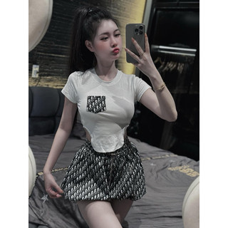 Set áo khoét eo quần phồng Di.or hàng L1 chuẩn ảnh