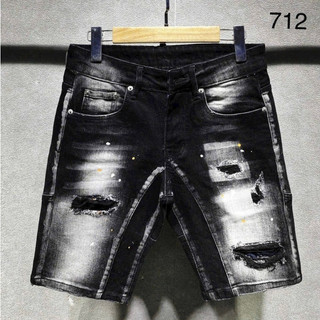 Quần short jean nam ĐEN vệt rách, chất vải jean co giãn, thoải mái vận động, vừa form tôn dáng