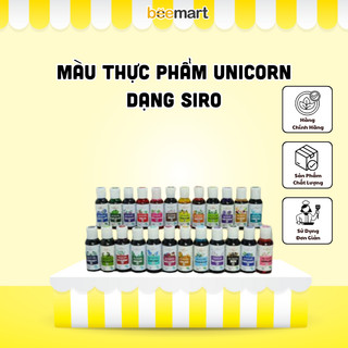 Màu Thực Phẩm dạng Siro Unicorn 24 màu chai 60g