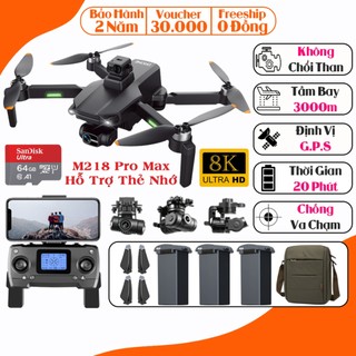 Máy bay flycam camera mini m218 định vị gps tự bay về, drone camera 8k, plycam, playcam