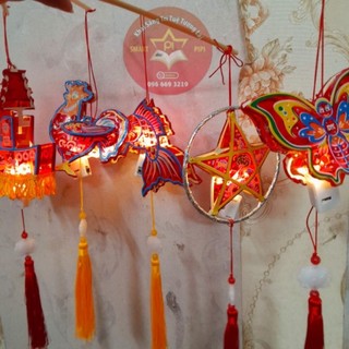 Lồng đèn trung thu, lồng đèn kiếng con vật, đèn lồng ông sao giấy bóng kính quà tặng trung thu,decor trang trí trung thu