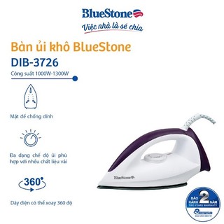Bàn ủi khô Bluestone DIB-3726 Công suất 1300w Hàng chính hãng Bảo hành 24 tháng