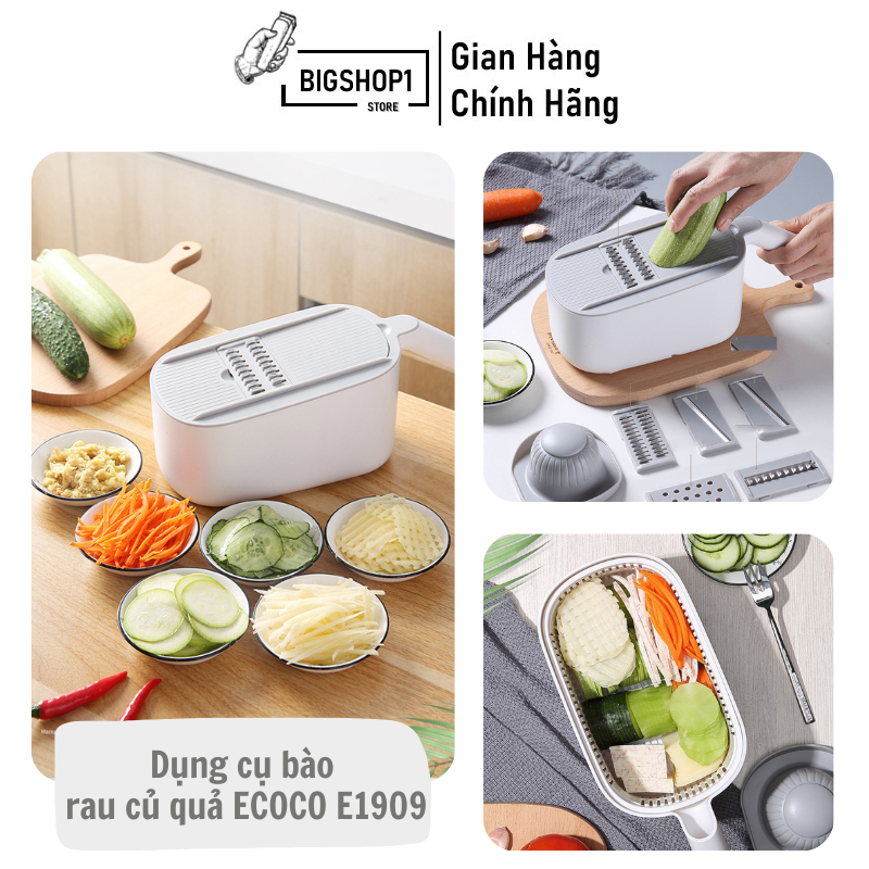 Nạo rau củ đa năng kèm 6 lưỡi Ecoco E1909