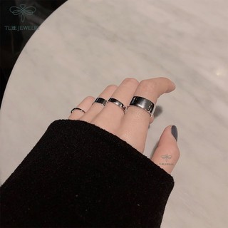 Nhẫn bạc TLEE bản trơn basic TLEE JEWELRY A0298