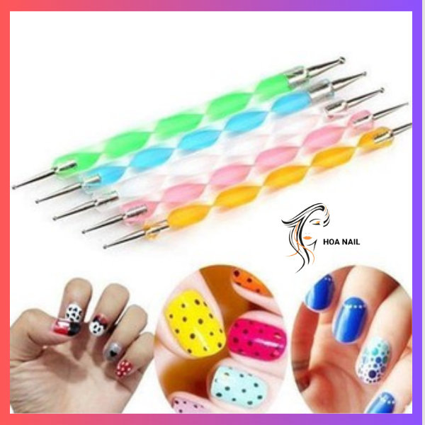 Set bút, cọ chấm bi vẽ móng