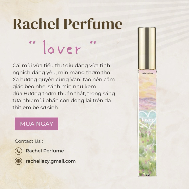 Rachel Perfume Lover - Dạng xịt 10ml