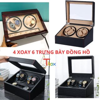 Hộp đựng đồng hồ cơ 4 xoay 6 tĩnh trưng bày - Lên cót cho đồng hồ cơ automatic