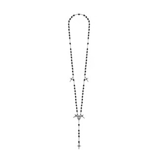 Set vòng cổ thánh giá phối đá charm bạc