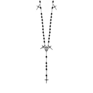 Set vòng cổ thánh giá phối đá charm bạc