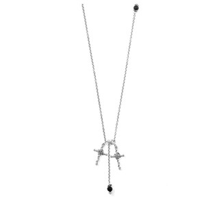 Set vòng cổ thánh giá phối đá charm bạc