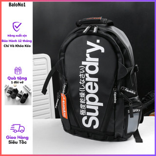 [Tặng kèm vớ] Balo Sup.er.dry Classic Tarpaulin Backpack - Màu Đen chữ trắng