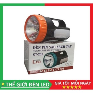 Đèn pin sạc xách tay Kentom KT-202 nhỏ gọn công suất chiếu sáng mạnh