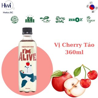 Trà lên men I’m Alive Kombucha vị Cherry Táo 360ml