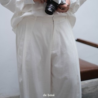 LINEN TROUSERS - Quần Linen Ống Rộng - De Basé