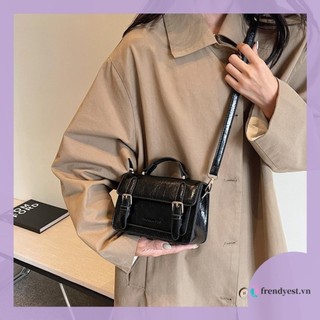 Túi đeo chéo xinh đẹp phong cách vintage  dáng hộp khóa then cài thời trang cho nữ