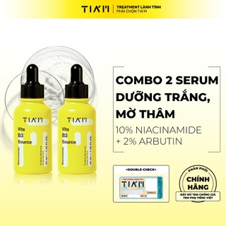 Combo 2 Serum Niacinamide 10% + Arbutin 2% Dưỡng Sáng, Hỗ Trợ Phục Hồi Da Tia'm Vita B3 Source 40ml