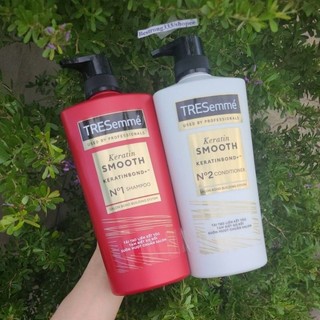 Bộ Gội Xả TRESemmé Keratin Smooth Vào Nếp Suôn Mượt 640g+620g