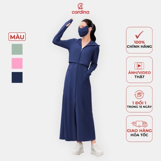 Áo chống nắng nữ cardina thiết kế 2 tầng icetext 2 lớp chống tia uv hiệu quả chỉ số upf 50+ 4cht01