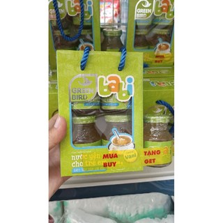 💥 bao bì mới 💥nước yến sào babi green bird lốc4+1 20% yến