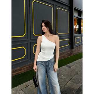 Áo top lệch vai Jena thun ánh nhũ 2 lớp dày dặn - ENKA VIETNAM