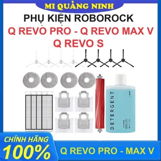  Phụ kiện Robot Roborock Q ReVo Pro Q Revo Max V Q Revo S - Chổi chính Lọc hepa Chổi cạnh Khăn lau Túi đựng rác 