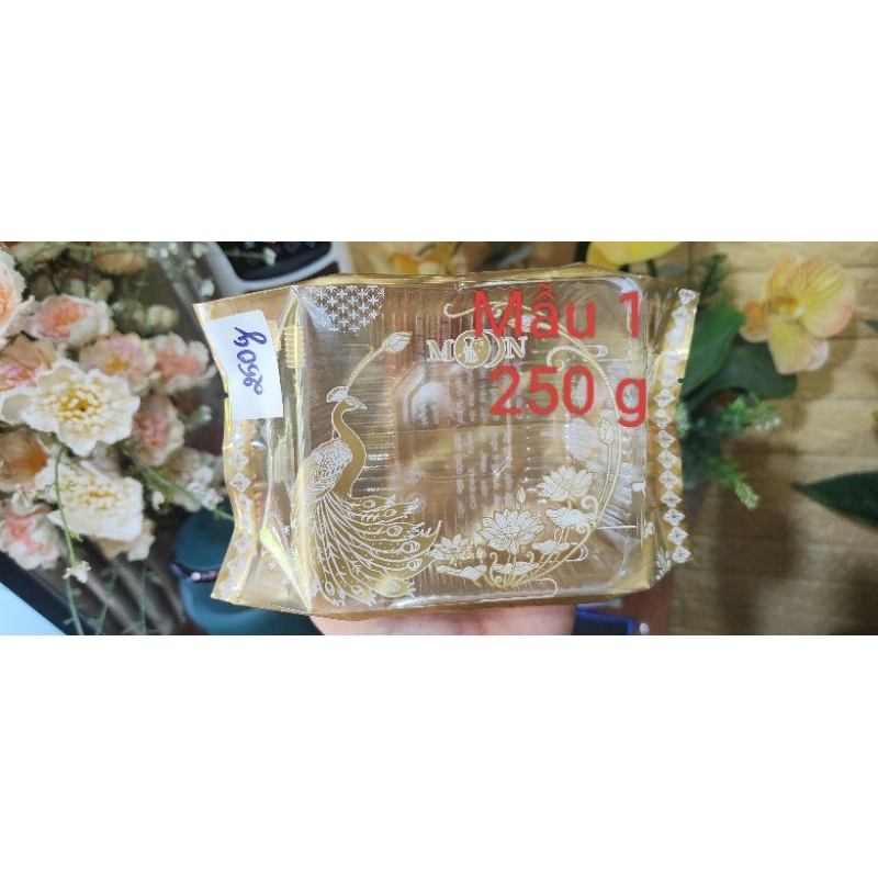 Set khay +túi ép bánh 250g mẫu 1(100 khay+100 túi )