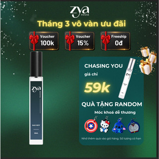 Nước Hoa Nam Zya Bad Boy Hương Gỗ Đặc Trưng Thể Hiện Sự Lịch Lãm, Lưu Hương 6 Đến 8 Tiếng, Dung Tích 10ml
