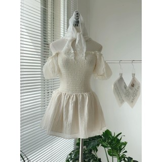 ĐẦM BIGSIZE NHÚN CHỈ THÂN THẮT NƠ [TNT SHOP BIGSIZE 60KG 90KG]