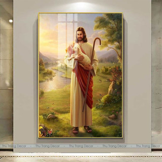 Tranh Tráng Gương Treo Tường "CHÚA JESUS" In UV 5D Cao Cấp