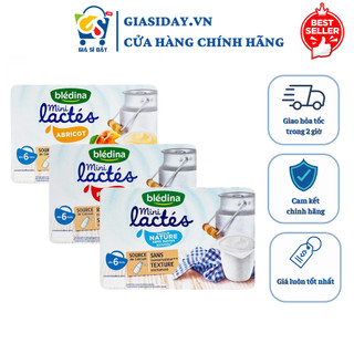 Sữa chua nguội bledina pháp ăn dặm cho bé 6m+ đủ vị - lốc 6 hộp x 55g