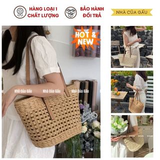 Túi cói đeo vai form to tha hồ sống ảo luôn nè